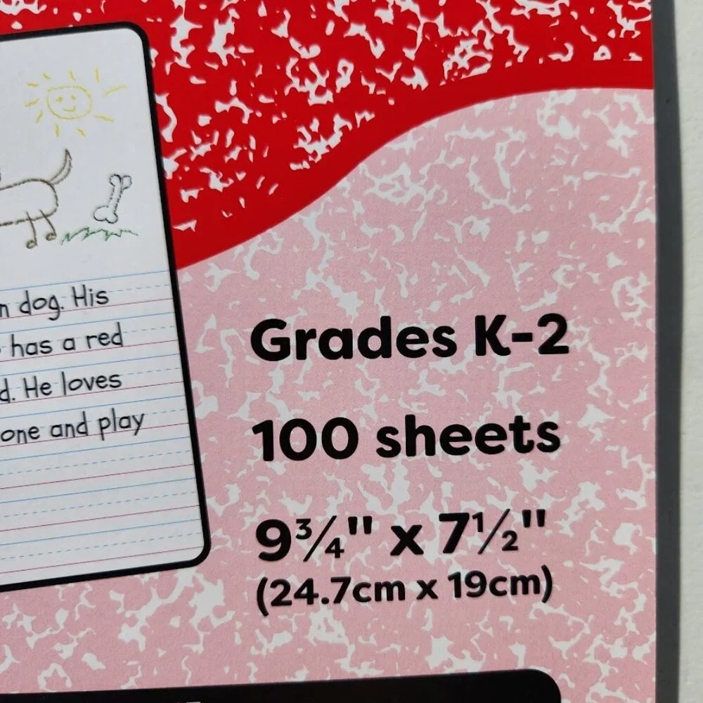 2X Primary Composition Notebook Grades K-2 Primary Journal Grades Writing Draw